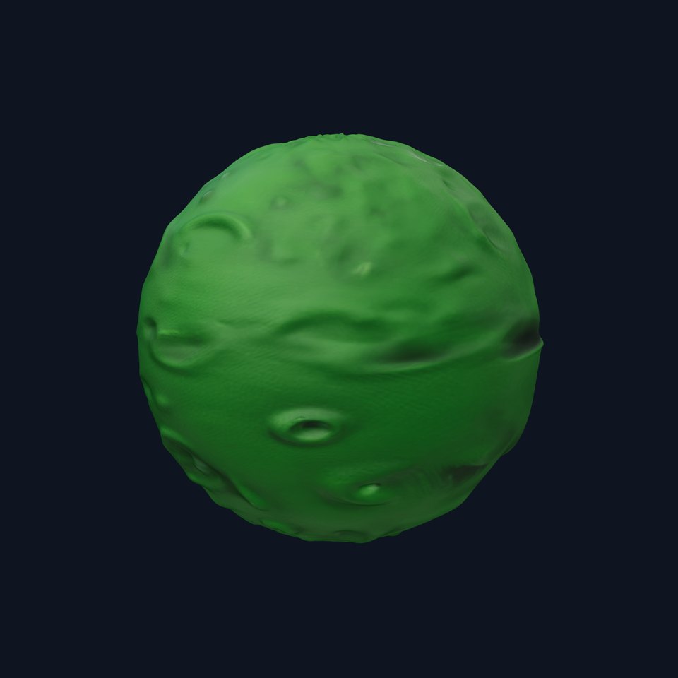 HQ PBR Textures Set Green Alien Rock Surface